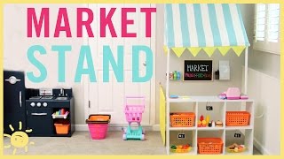 This market stand is our new playtime favorite and also makes a GREAT holiday gift for your little ones! Don