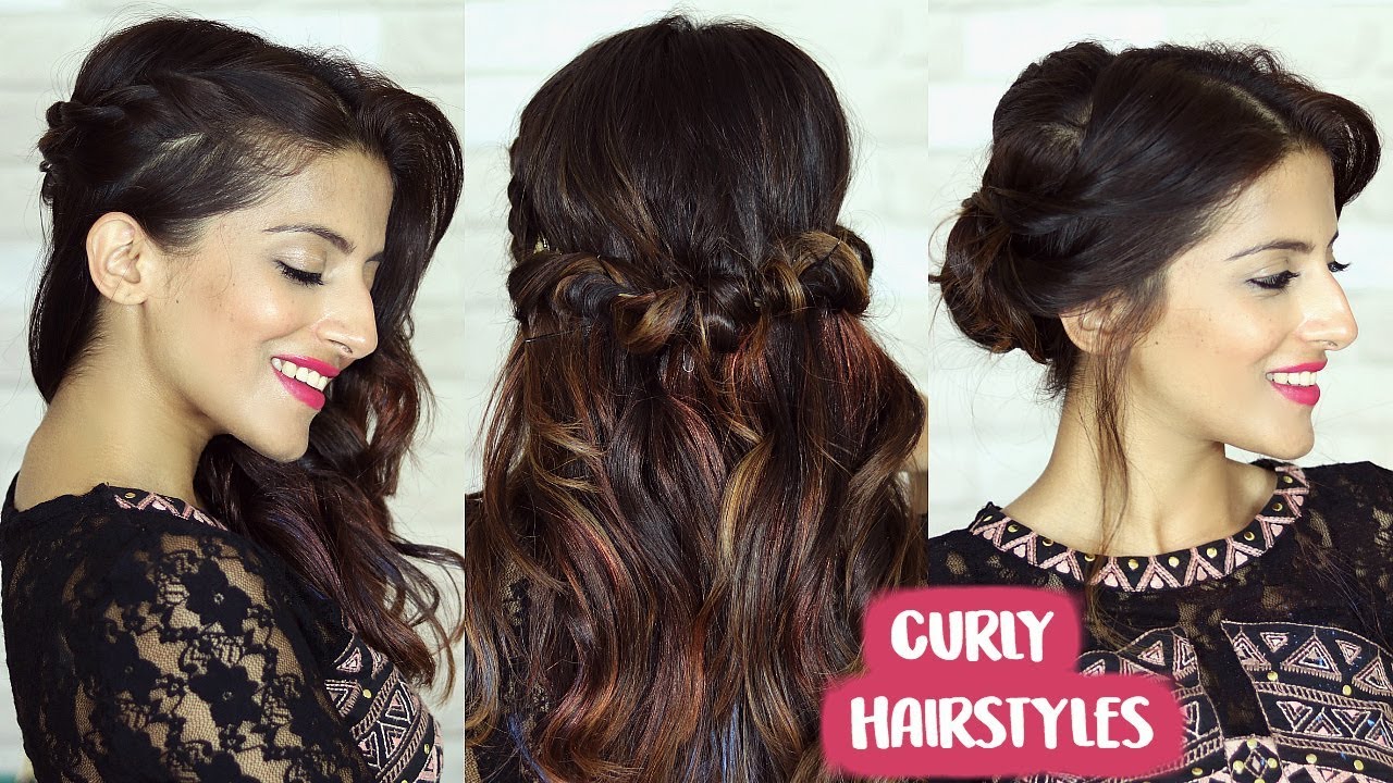 Easy Open Hair & Curly Braided Modern Hairstyle for Lehenga