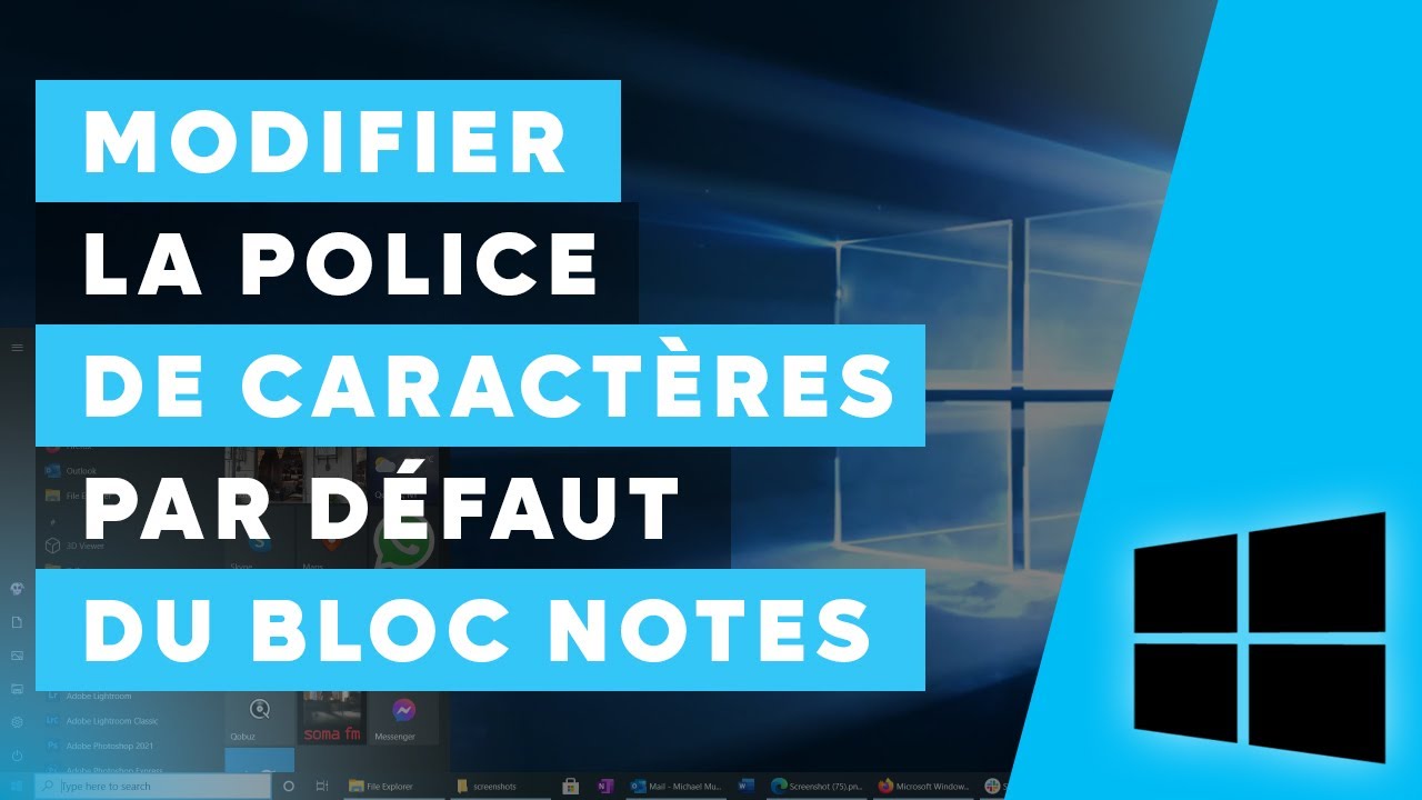 Modifier la police de caractères par défaut du bloc notes | Windows 10 ...
