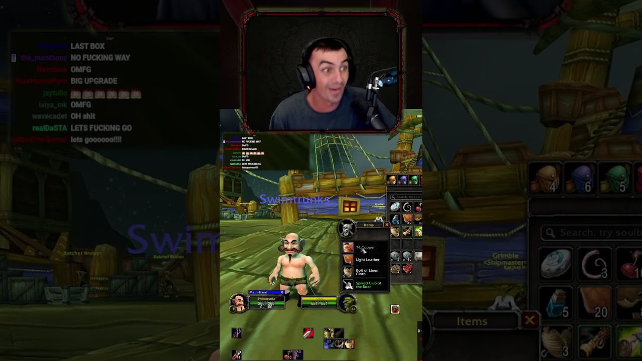 No Gear, No Hope... Until THIS Happens! (Hardcore Fishing Challenge) #WoWHardcore #shorts #gaming
