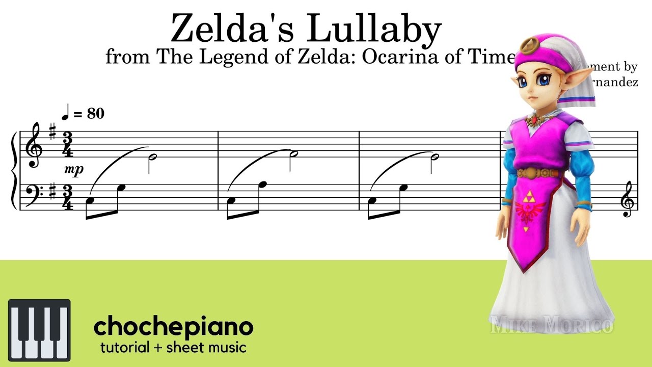 Zelda's Lullaby by Koji Kondo [EASY] Piano Tutorial + Sheet Music ...