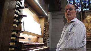 Dale Harris on the organ (Fisk Opus 148)