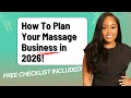 Plan Your Massage Business For 2026 Free Checklist