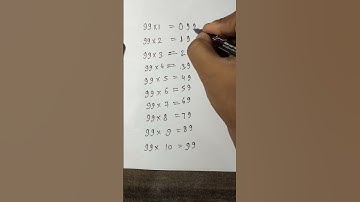 Multiplication Trick for 99 l 99 ka Pahada l Amazing Pattern #multiplication #math