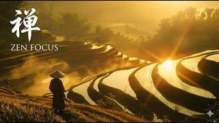 Zen Focus at Golden Dawn | Samurai Rice Terrace Meditation Music