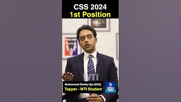 Hard Work Pays Off! CSS 2024 Topper Announced 🎓 | World Times Institute