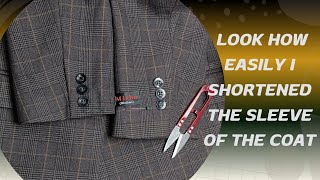 How to shorten the sleeve of the coat; come and see how easy it is✅
