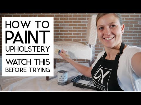 How to Paint a Fabric Chair | Upholstery Painting Tutorial and Honest Review of Results