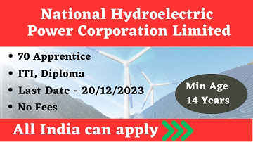 NHPC Recruitment 2023 - 70 Graduate Apprentice | govt jobs | ITI job | Diploma jobs
