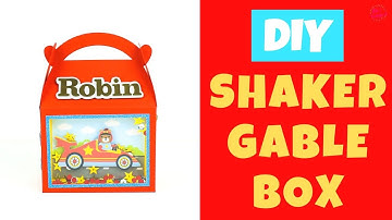 Shaker Gable Box Template for Cricut and Silhouette | Assembly Video Tutorial | Ohpartyland! 🎊|