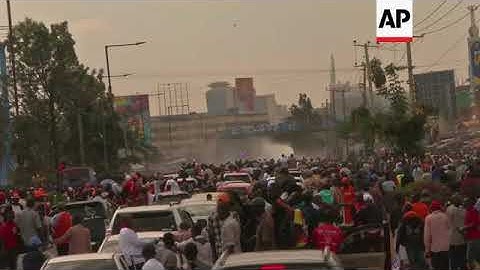 Police use tear gas, water cannons to disperse Odinga supporters