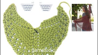 How to knit the shawl in DROPS 143-5