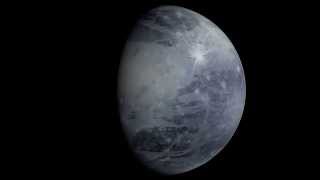 Rotation of Pluto (3D model)