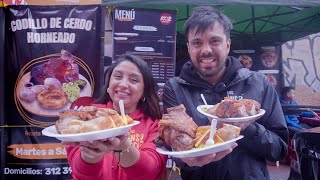 ¡Un Codillo de cerdo y una chicharronada SALVAJE en el centro de Bogotá! 🤤🐷 |Los Insaciables