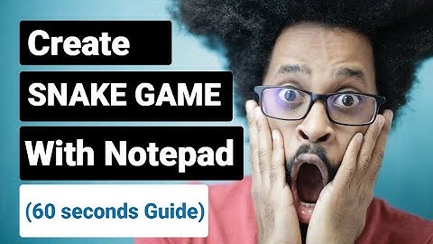 HTML Code to Make Snake Game With Notepad (A 60 seconds DIY Copy and Paste Guide)