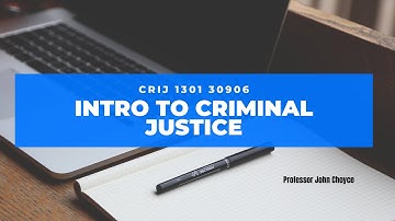 CRIJ 1301 30906 Intro to CJ Chapter 1