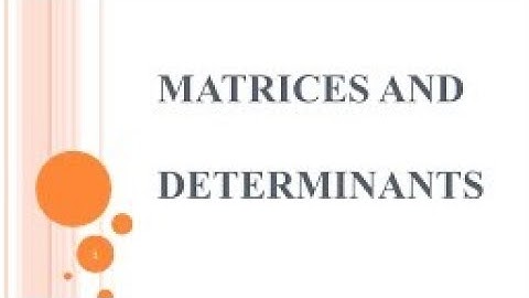 ECAT Math Matrices and Determinants Shortcuts