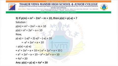 TVMHS STD 9 MATHEMATICS 1 chapter 3 Part IV BY MS. SNEHAL SARVAIYA