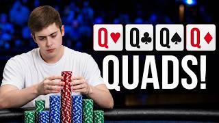 Ich habe Vierling in einer privaten Pokerrunde bekommen!