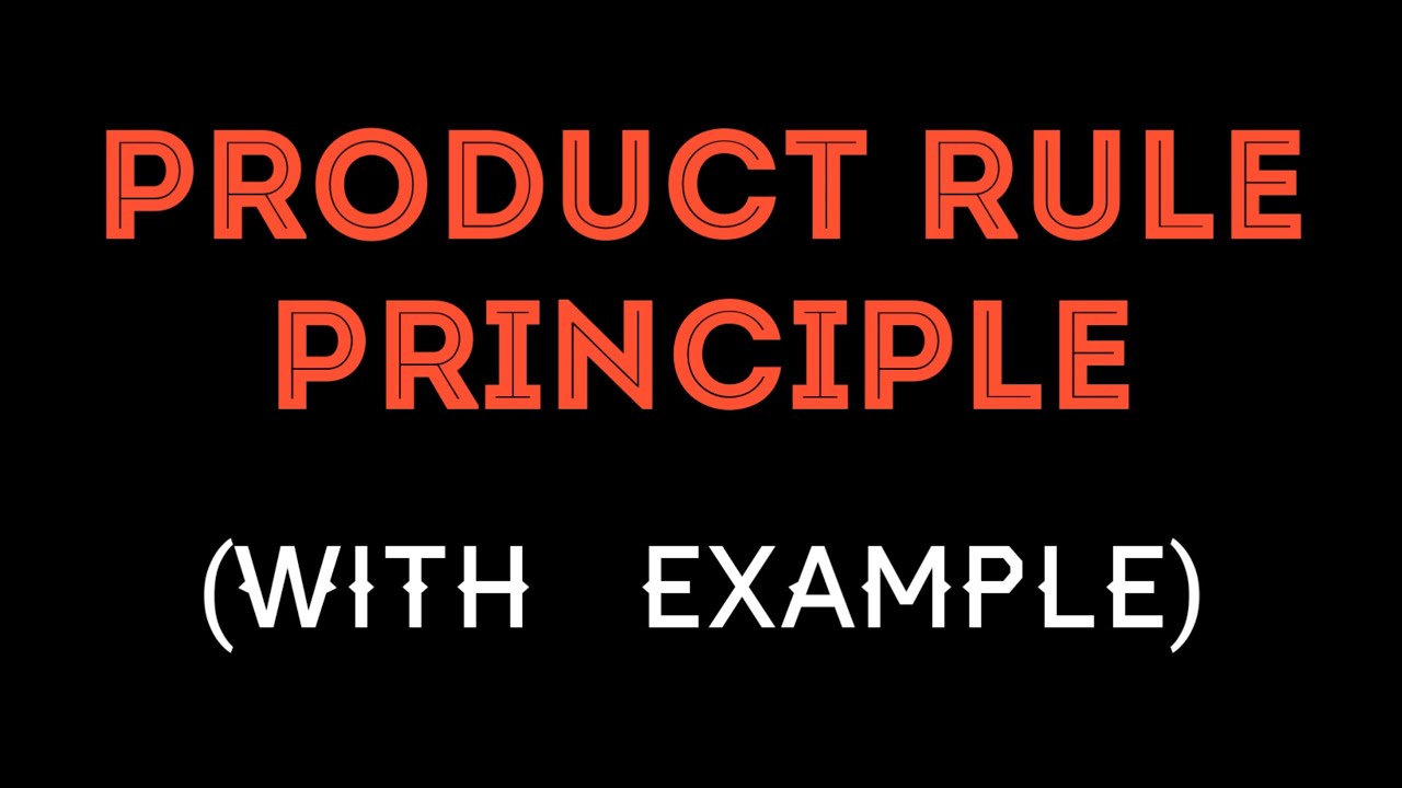 Product rule principle (Counting technique ) with Example YouTube