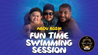 Abdu Rozik's Fun time Swimming session  🏊🤽🌊 (A Part of Daily Routine)