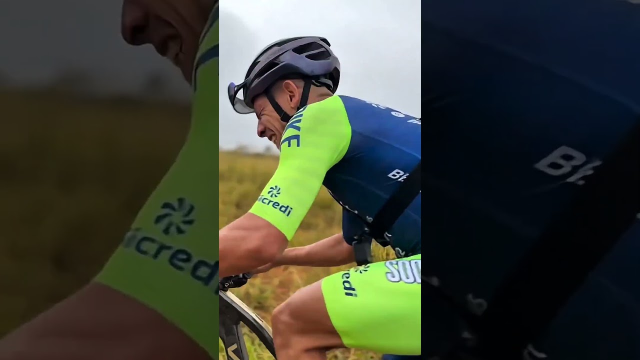 Cycling uphill with one leg‼️(