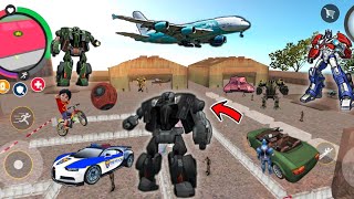 Police Green Transformer Build Robotic Military Base In Rope Hero Vice Town screenshot 5