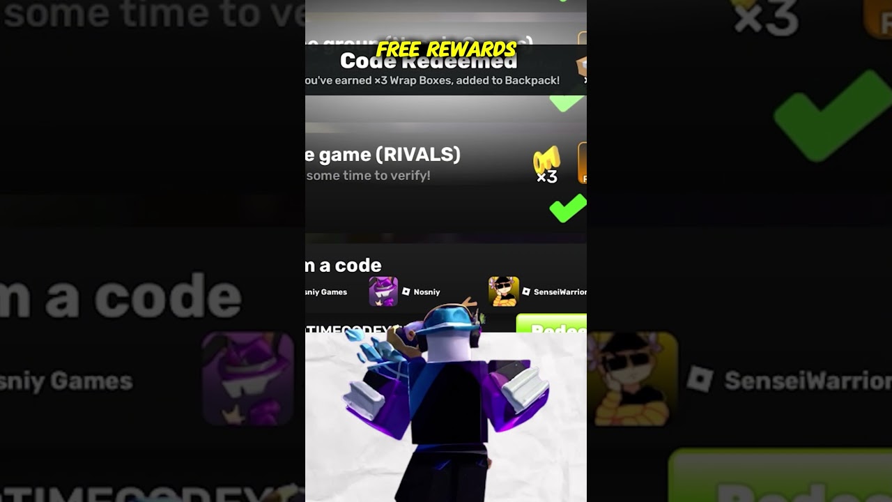 New Code In Roblox Rivals!! #shorts #robloxrivals #newcode #update #imbetterth_123 #nobatidao #fyp