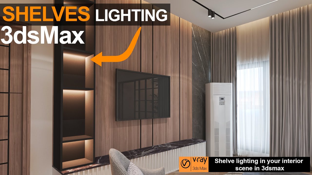 Shelves Lighting Effect In 3dsmax tutorial for beginner Urdu Hindi