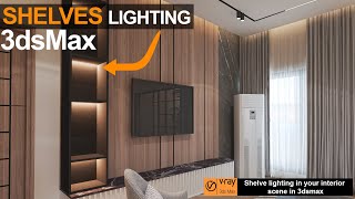 Shelves Lighting Effect In 3dsmax | tutorial for beginner | Urdu Hindi