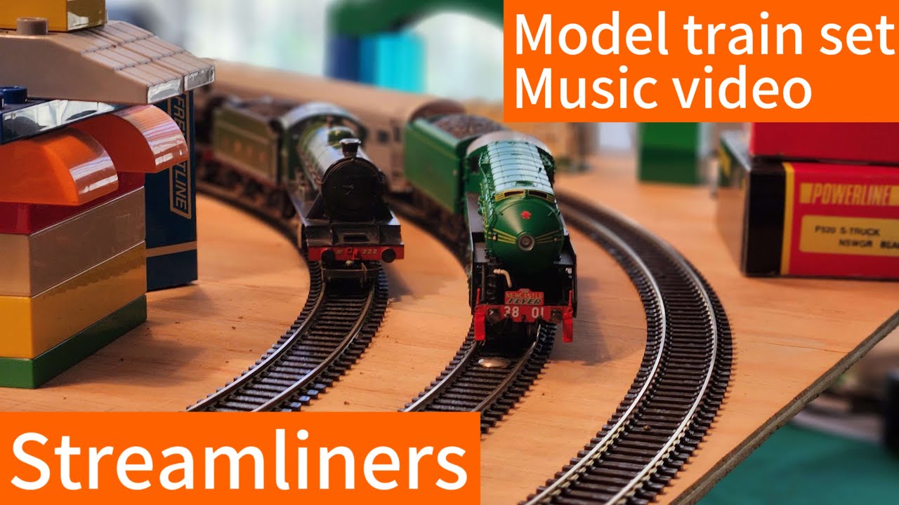 [4K] Streamliners Model Train Set Music Video - YouTube
