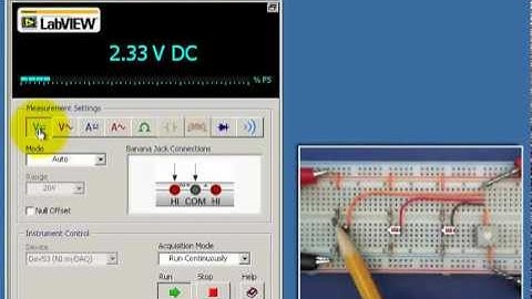 myDAQ mini-lab: Voltage Divider II -- Loading effects -- Expected results