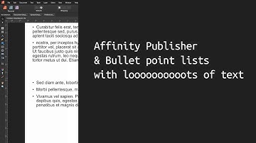 Affinity Publisher: Bullet point lists with multiple text lines