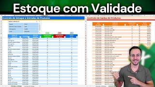 Controle de ESTOQUE com VALIDADE no Excel | Como Fazer Planilha