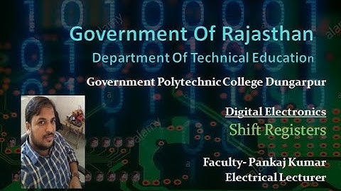 CS205 Shift Registers By Pankaj Kumar GPC DUngarpur