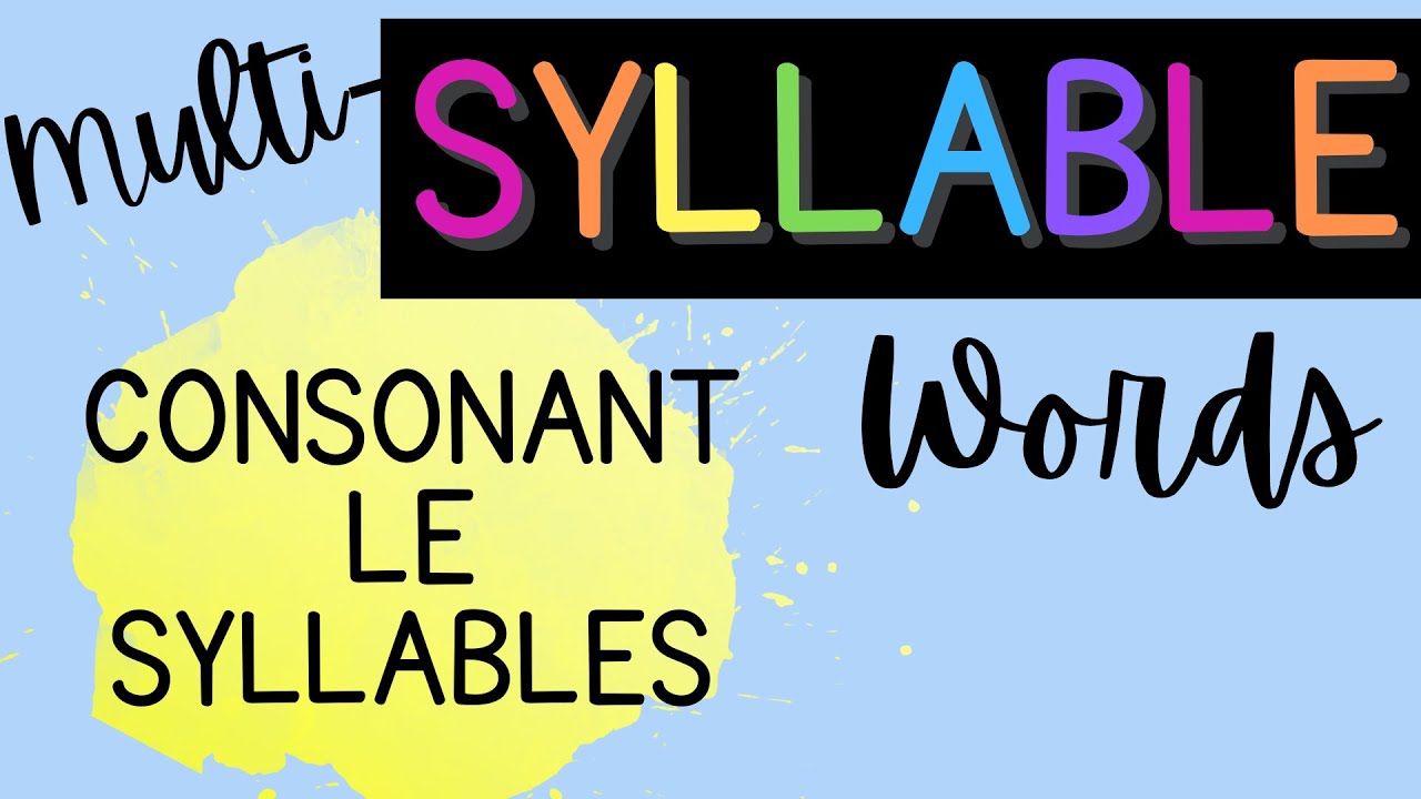 Reading Multi-Syllable Words {Consonant + le}