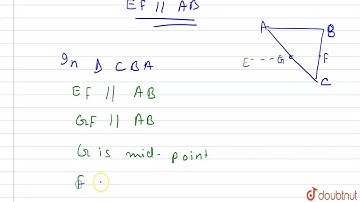 In the given figure. ABCD is a trapezium in which AB|| DC and E is the mid-point of AD, if EF]