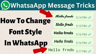 WhatsApp Font Change in Chat| Whatsapp font style format kaise change kare | whatsapp typing tricks screenshot 5