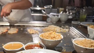 Live cooking station at Benihana SLC