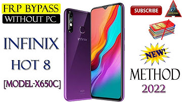 Infinix HOT 8 (X650C) FRP LOCK/GOOGLE ACCOUNT BYPASS (Without PC) New Method || |