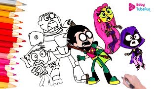 Teen Ans Go Coloring Book Compilation Starfire Robin Cyborg Beast Boy Ttg