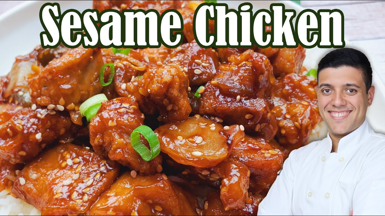 Best Sesame Chicken Recipe [ Chinese Food   by Lounging with Lenny ]
