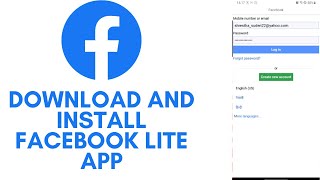 Download and Install Facebook Lite App | Login to Facebook Account on Facebook Lite App | FB Lite screenshot 1