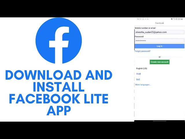 Download and Install Facebook Lite App, Login to Facebook Account on  Facebook Lite App