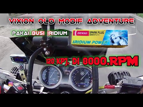 test vixion old pakai busi denso iridium. 120kpj di 8000 RPM.. 