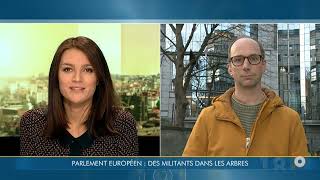 Parlement Européen - Le GNSA dans les arbres (18h de BX1  18-03-2024)