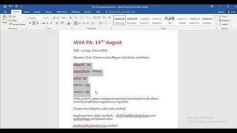 TCS Proctored assessment 14th August | Java program