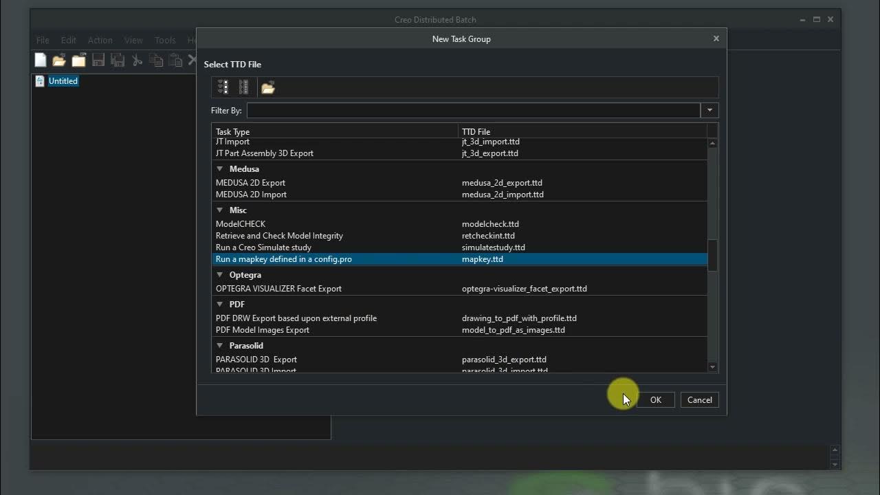 How to execute mapkey through Creo Distributed Batch - YouTube