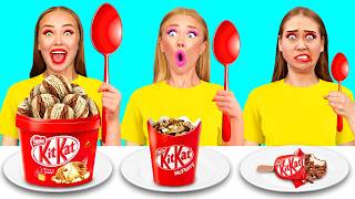 Big, Medium and Small Plate Challenge | Epic Food Battle by TeenTeam Challenge