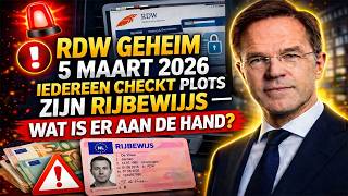 😱 RDW Geheim 5 Maart 2026: Iedereen Checkt Plots Zijn Rijbewijs — Wat Is Er Aan De Hand?